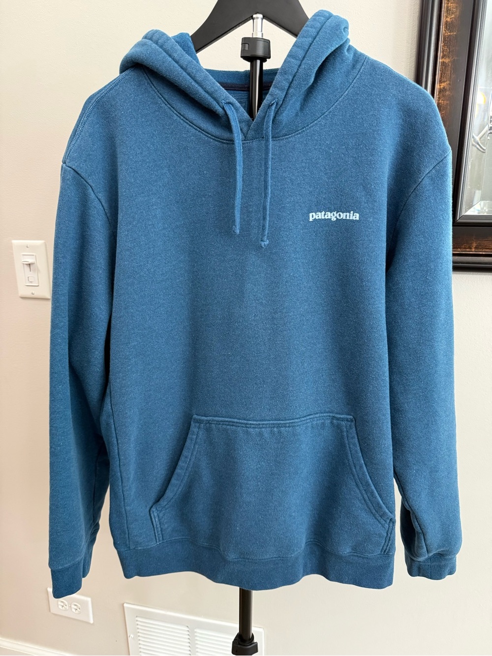 Patagonia Teal Pullover Hoodie with Front Pocket